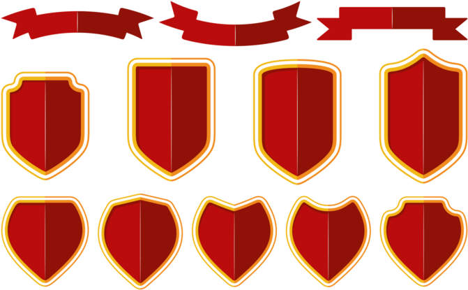 Blason / Shield / Ribbon Vector - Vector Shield With Ribbon (700x490)