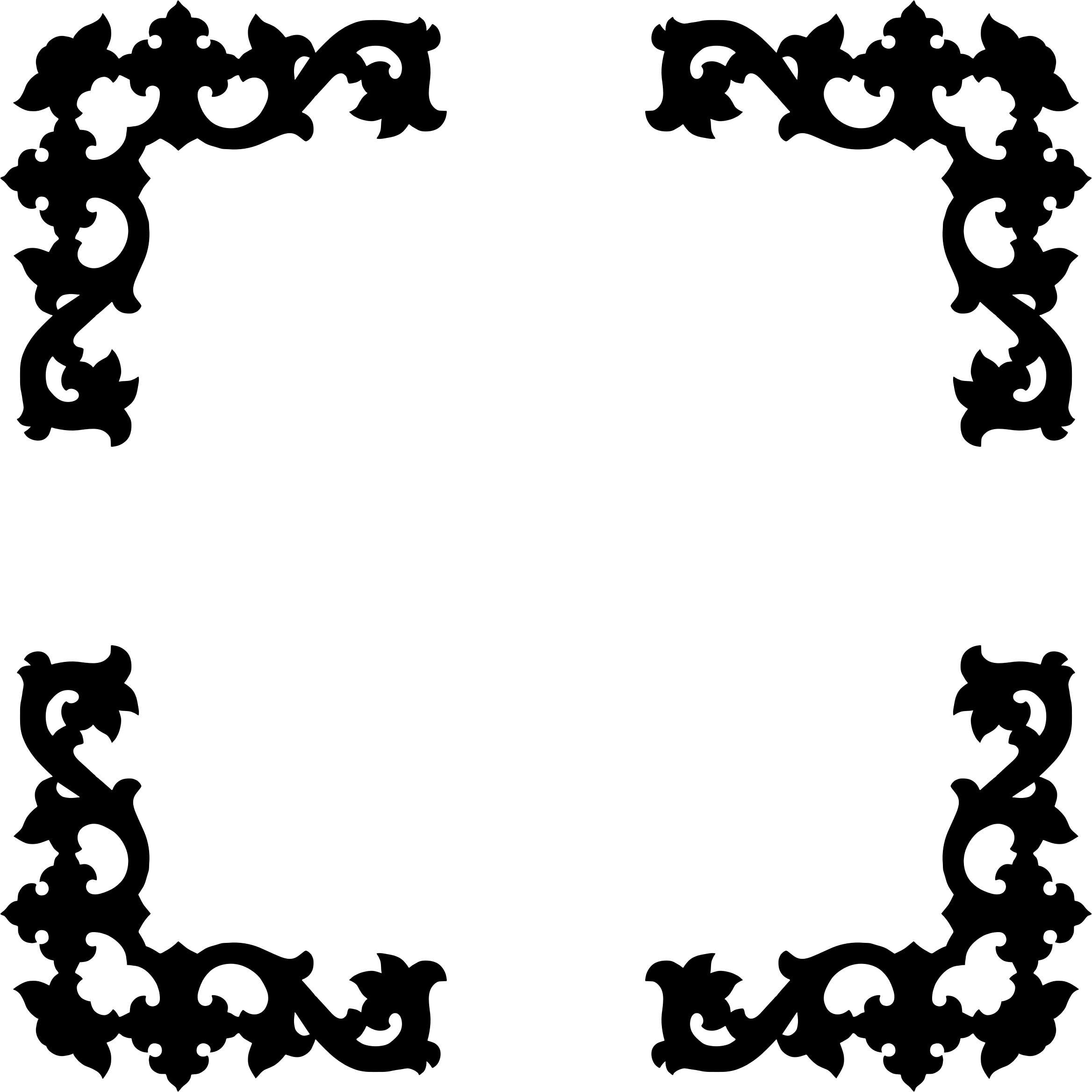 Frame Clipart Silhouette - Silhouette Of A Picture Frame (2336x2336)