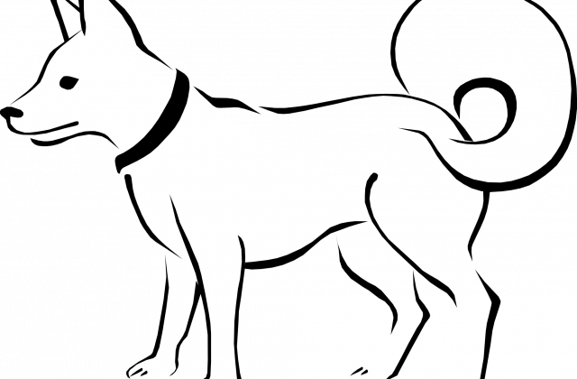 Zoom - Black And White Cartoon Dog (640x420)