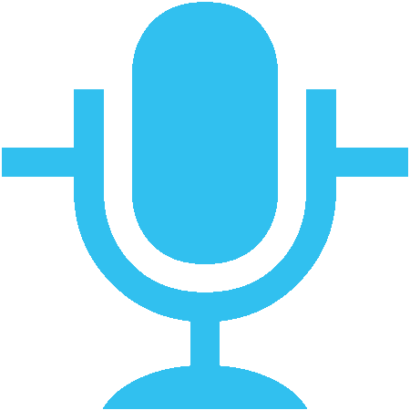 Speech Therapist - Microphone Icon Blue Png (450x450)