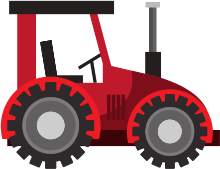 Farm Tractor Vehicle Isolated Flat Icon - Farm (550x550)