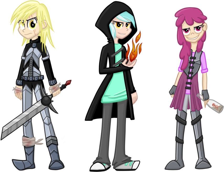 Derpy, Lyra, Berry Punch By Thecheeseburger - My Little Pony Berry Punch Human (953x839)