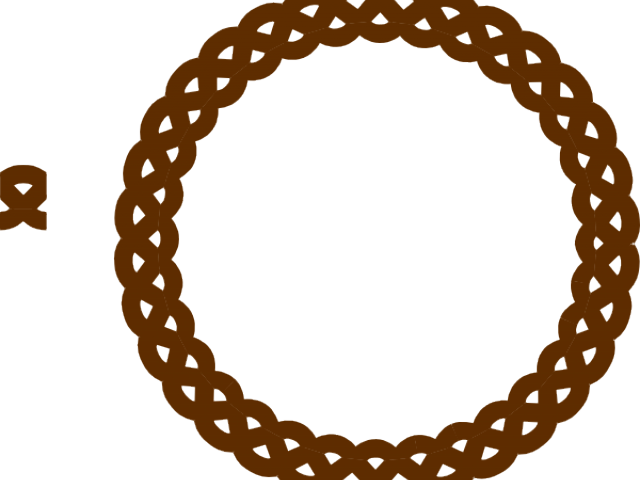 Rope Clipart Brown Rope - Golden Circle Border Transparent Png (640x480)