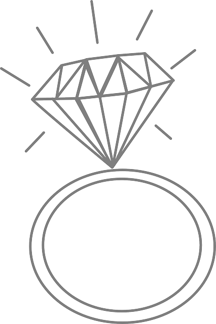 Wedding Ring Diamond Romance Â - Engagement Clip Art (426x640)