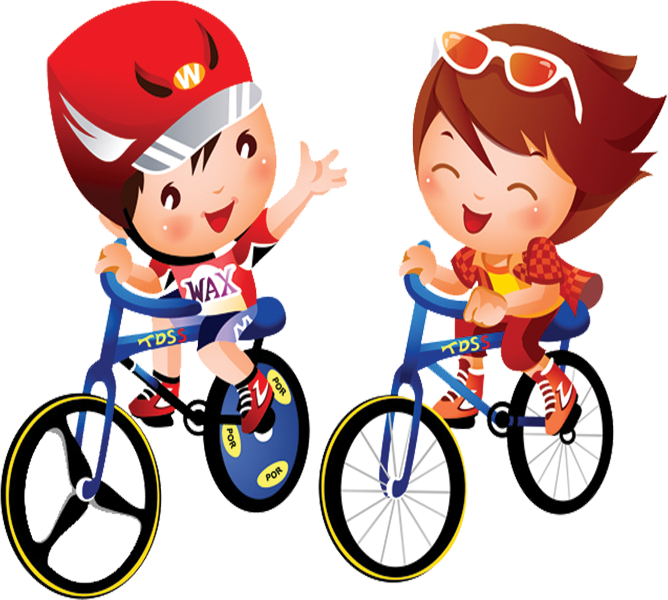 Bicycle Cartoon Drawing Clip Art - Девочка На Велосипеде Рисунок (1417x1417)