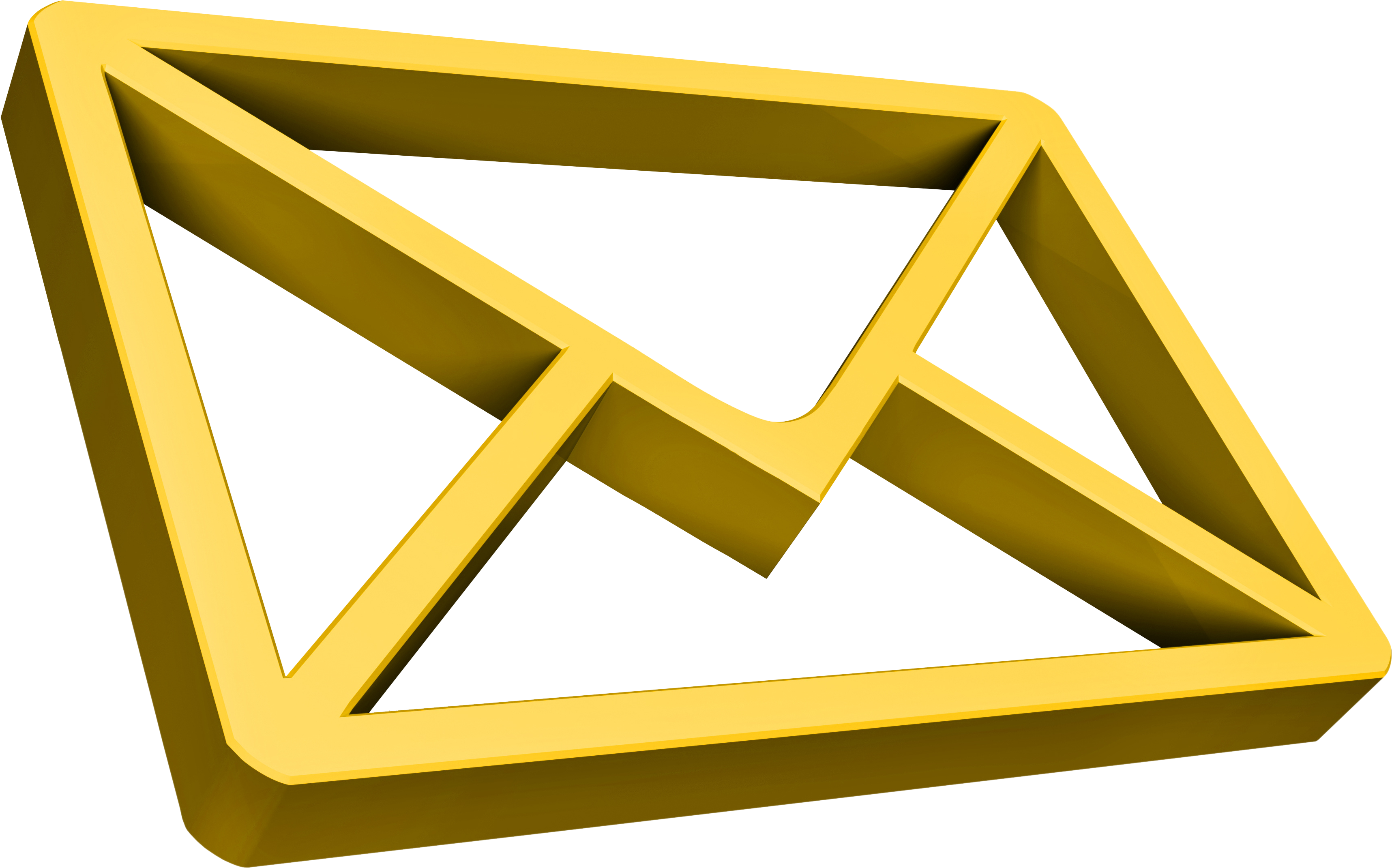 Gold Phone Email Web Icon - Gold Email Png (4000x3000)