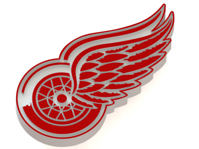 Detroit Red Wings Logo 3d Print - Detroit Red Wings 3d Logo (667x500)