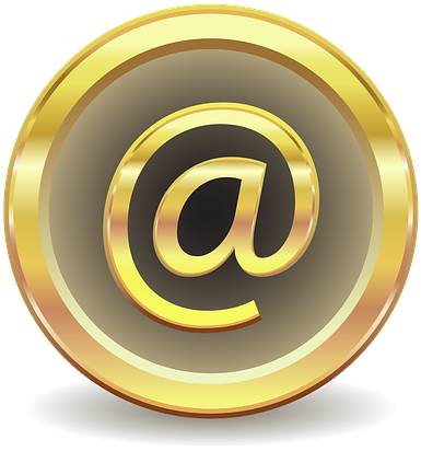 E Mail, Message, Gold, Gradient, Characters, Icon, - Gold Email Icon Png (640x522)