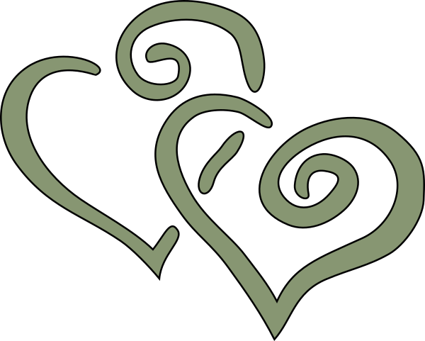 Heart Green Wedding Clip Art At Clker - Hearts Clip Art (600x481)