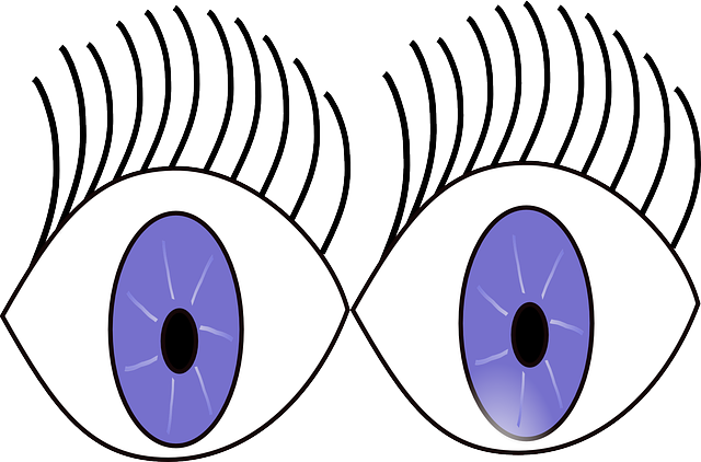 Stare Clipart Wide Eyed - Eyes Wide Open Cartoon (640x422)