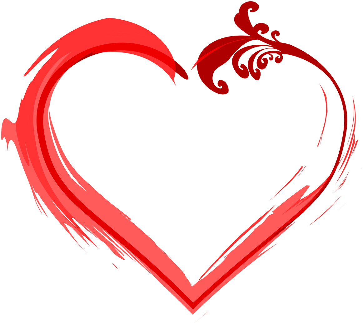 Wedding, Heart Love Sign Red Holiday Postcard Desig - Love Sign (1280x1280)