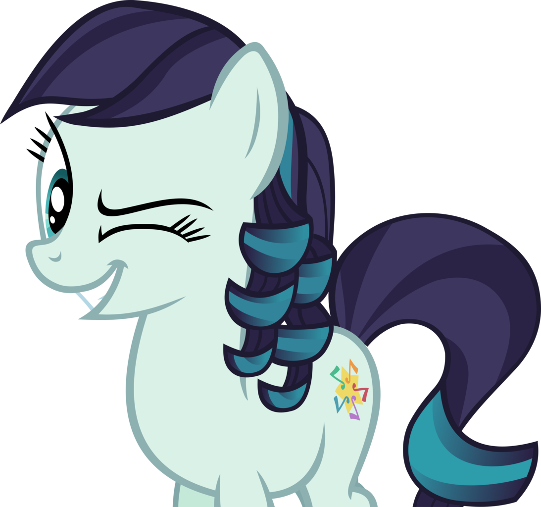 Ironm17, Coloratura, Grin, One Eye Closed, Rara, Safe, - Winking Horse (1093x1024)