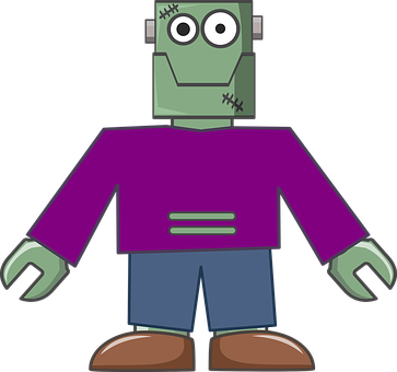 Body Cute Frankenstein Halloween Monster M - ! 5'x7'area Rug (363x340)