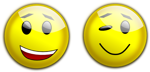 Smiley Happy Wink Clip Art At Clker - Smiley Png Transparent Background (600x289)