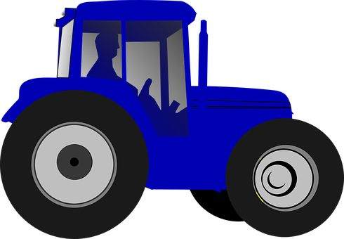 Tractor, Farm, Agriculture, Farmer - John Deere Tractor Clipart .png (490x340)