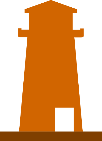 Lighthouse Clipart Faro - Lighthouse Clipart Orange (432x592)