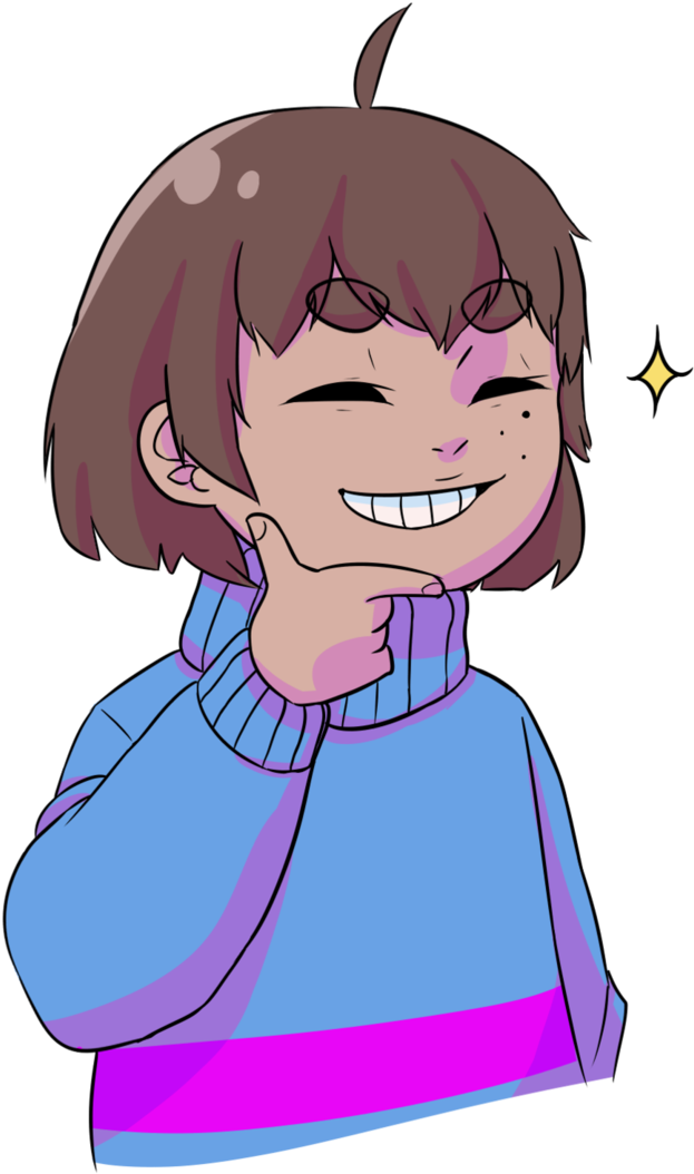 Frisk Wink By Ferist - Cartoon (737x1084)