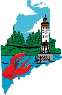 Maine State Decal - Illustration (350x350)
