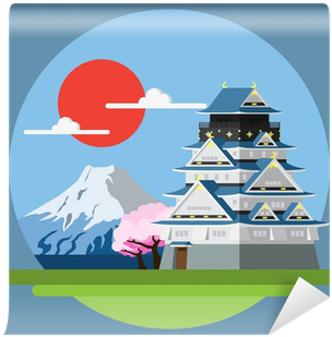 Japanese Castle Flat Design (400x400)