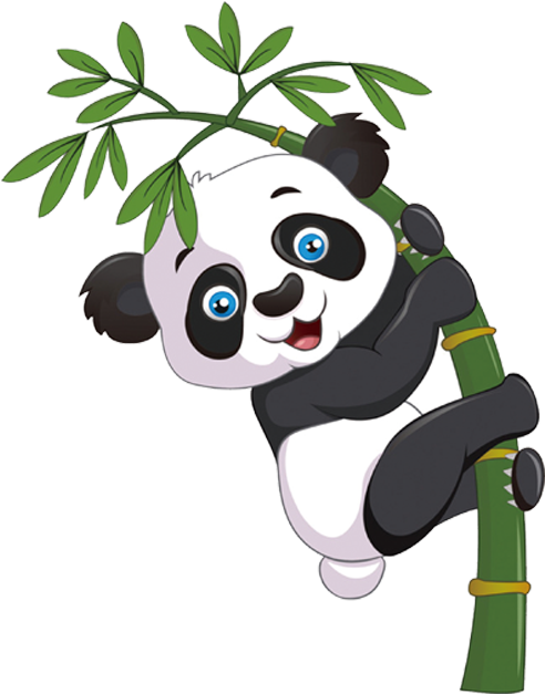Giant Panda Bear Cartoon Bamboo - Giant Panda Bear Cartoon Bamboo (683x859)