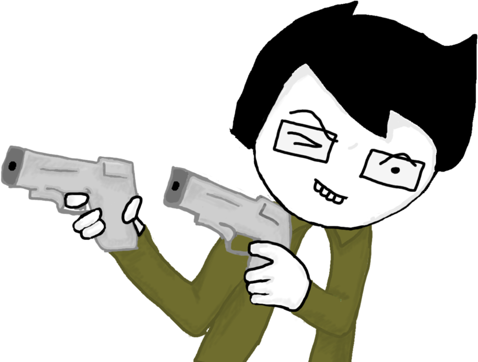 Double Pistols And A Wink Transparent By Sailorluna1 - Trigger (997x802)