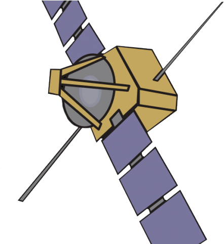 Satellite Clipart Simple - Cartoon Satellite Transparent (640x480)