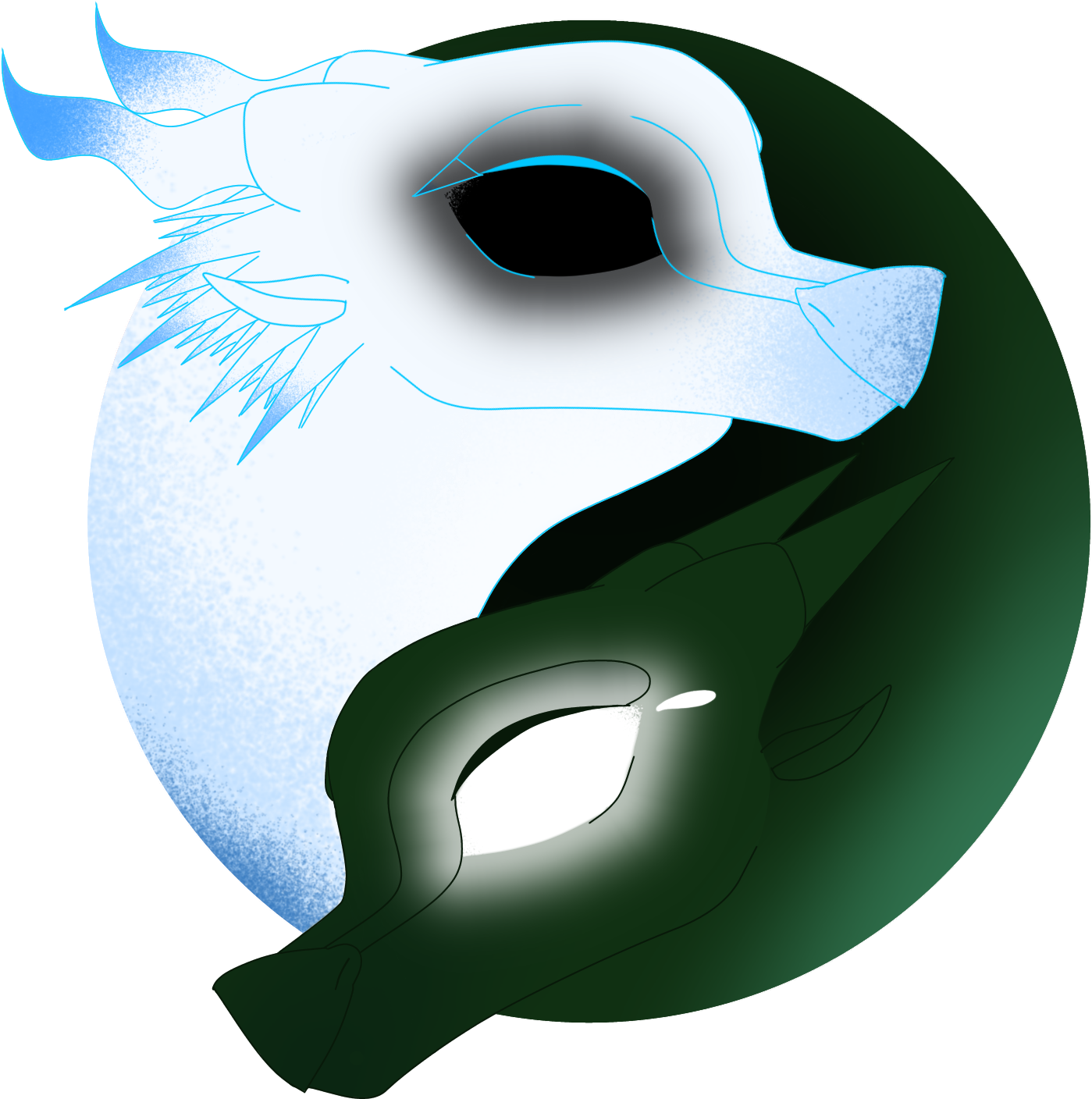 Wings Of Fire Opposite Yin Yang By Nightfall - Art (1672x1621)