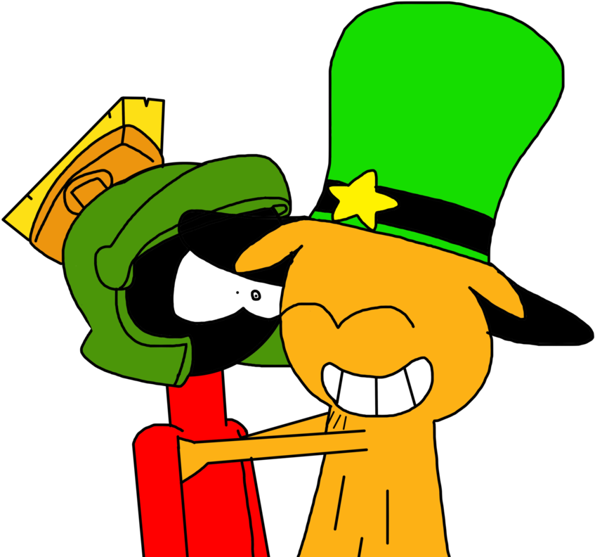 Wander Hugging Marvin By Marcospower1996 - Cartoon (894x894)