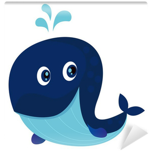 Big Blue Ocean Cartoon Whale - Blue Whale Cartoon (400x400)
