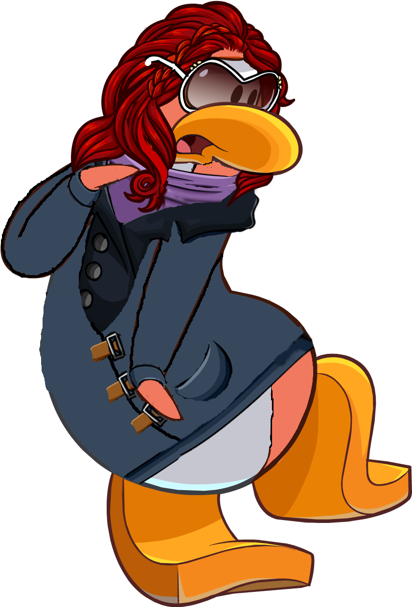 Blue Sunglasses Club Penguin - Club Penguin Girl Penguin (841x1281)