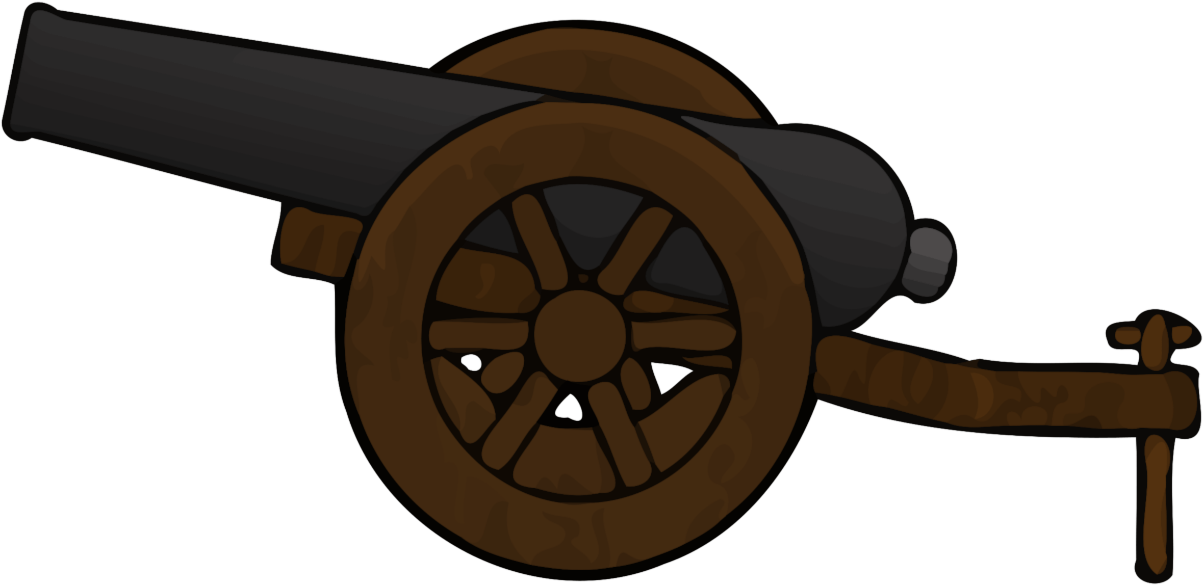Artillery Clipart - Cannon Clipart (2400x1159)