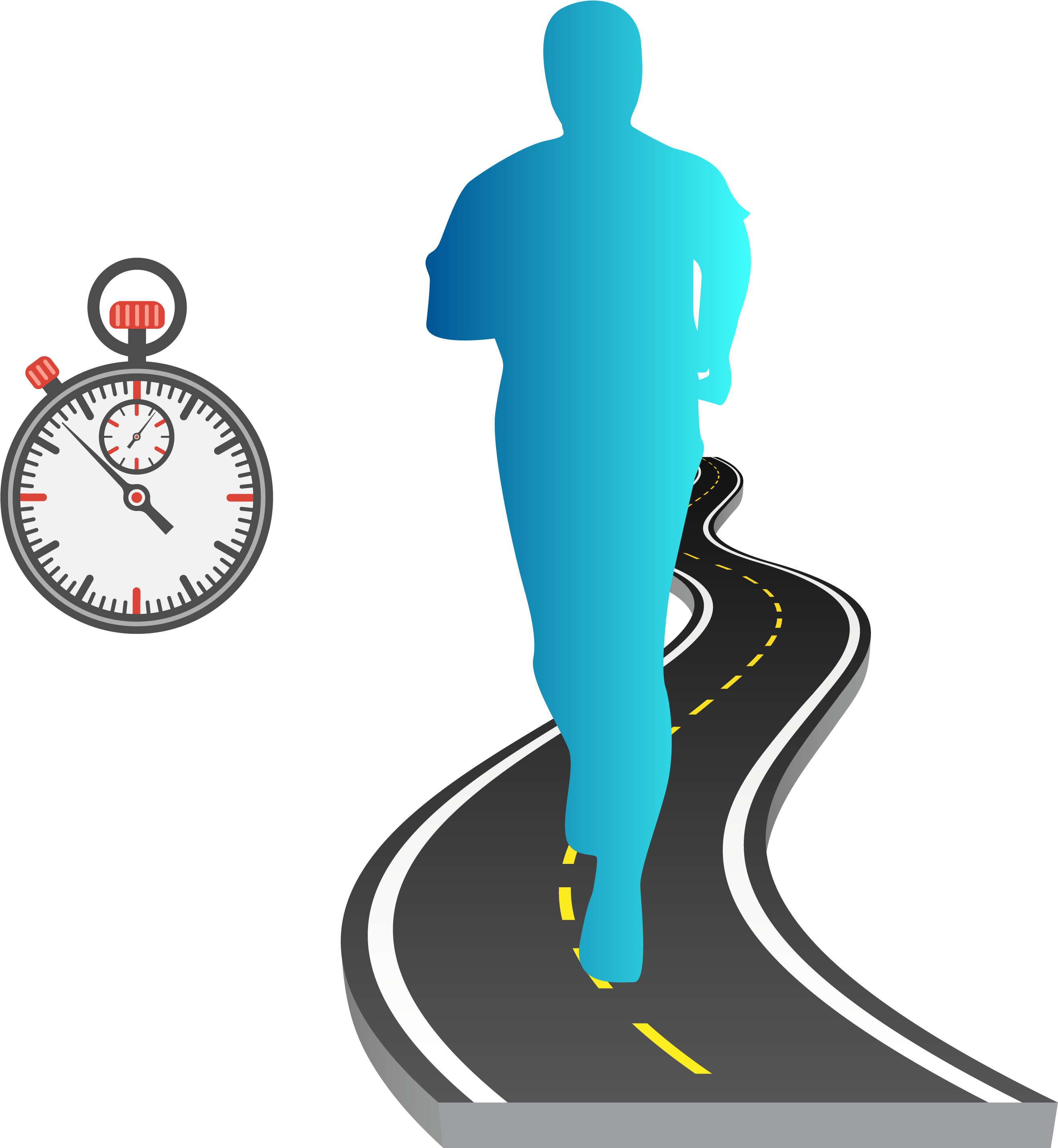 Vector Cartoon Pattern Blue Running Man - Vector Cartoon Pattern Blue Running Man (2911x3444)