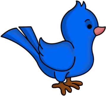 Cartoon Animals - Gallery - Blue Bird Shower Curtain (420x420)