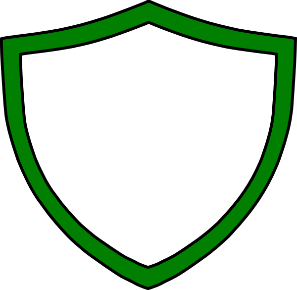 Green And White Shield (600x585)