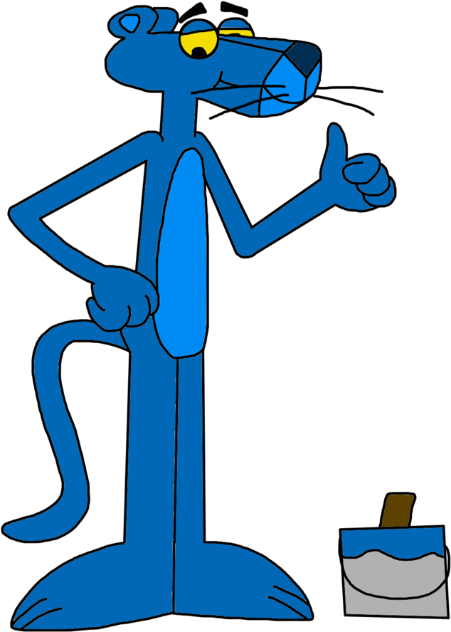 Blue Panther Cartoon - Pink Panther Blue Panther (1024x1024)