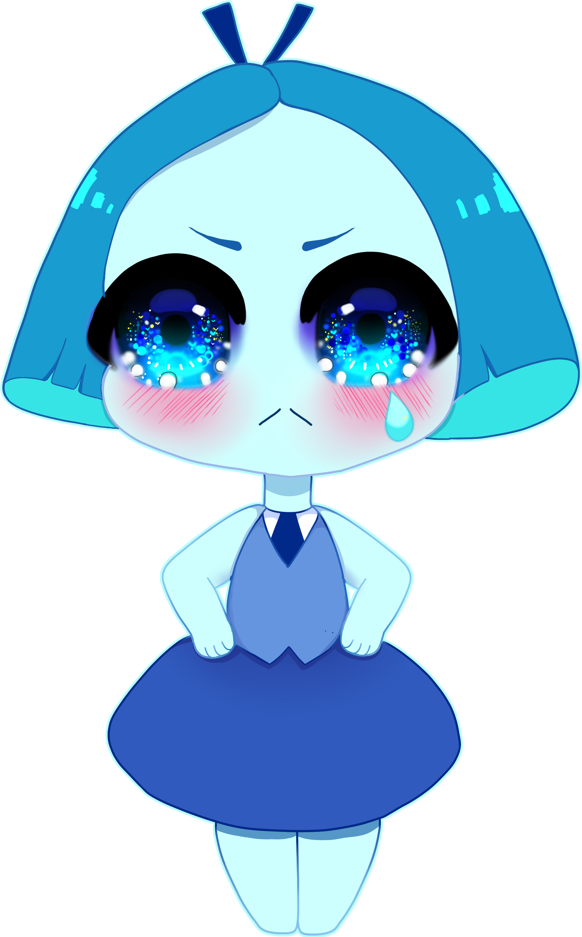 Blue Face Nose Cartoon Head Eye Fictional Character - Aquamarine (3000x3000)