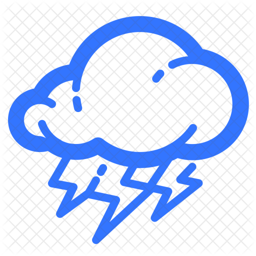 Cloud, With, Thunderstorm, Lightning, Levin, Weather, - Cuaca Png (512x512)