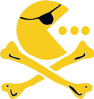 Pirate Pacman By Enyfour - Illustration (500x400)