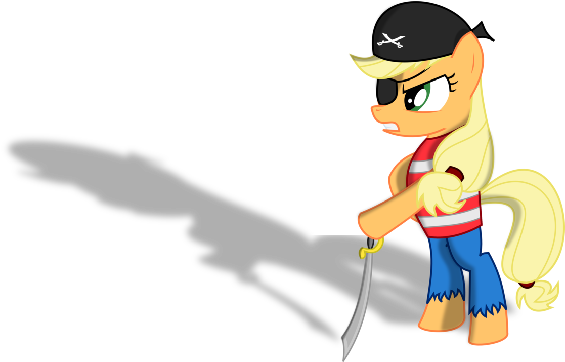 Applejack Pirate By Albert238391 - Cartoon (1117x715)