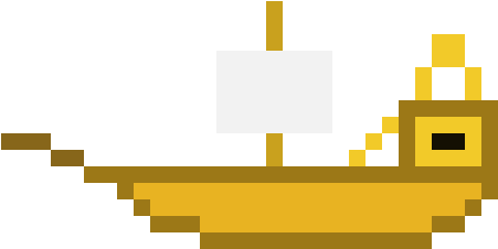 Pirate Ship - Pirate Ship Pixel Art (600x315)