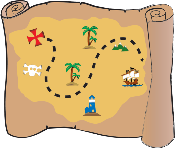 My First Pirate Treasure - Piratemap Clip Art (792x671)