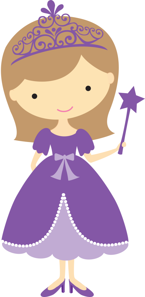 Princess Clipart Pretty Princess - Purple Princess Clipart (500x1023)