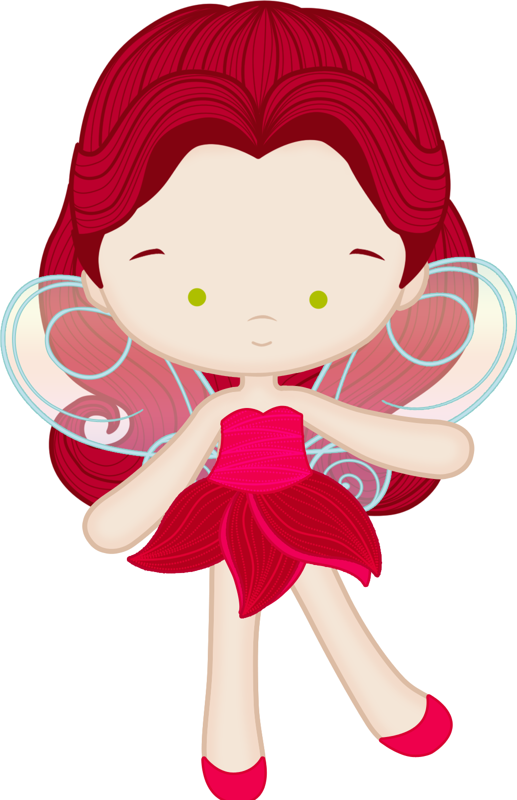 Princess Clipart Eyes - Minus Cute Fairy (1035x1600)