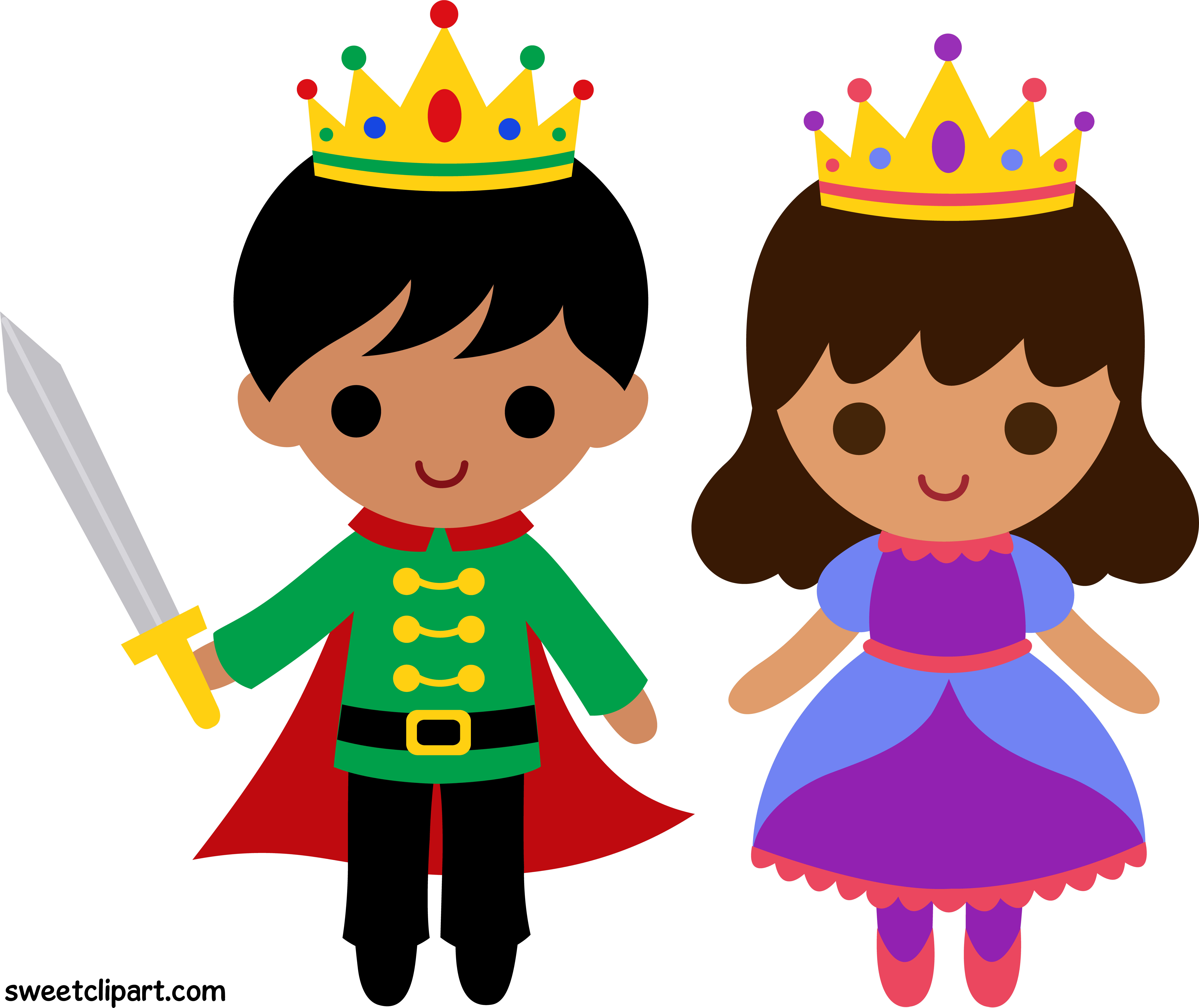 Prince And Princess Clip Art - Prince And Princess Clip Art (8207x6924)
