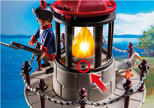 Playmobil ® 6680 Soldiers Tower With Lighthouse - Playmobil 6680 Pirates Soldiers' Lookout With Working (600x600)