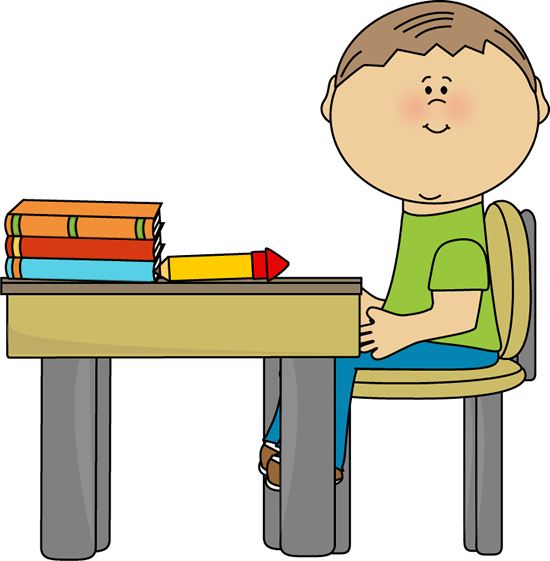 Clean Student Desk Clipart - Clip Art (550x561)