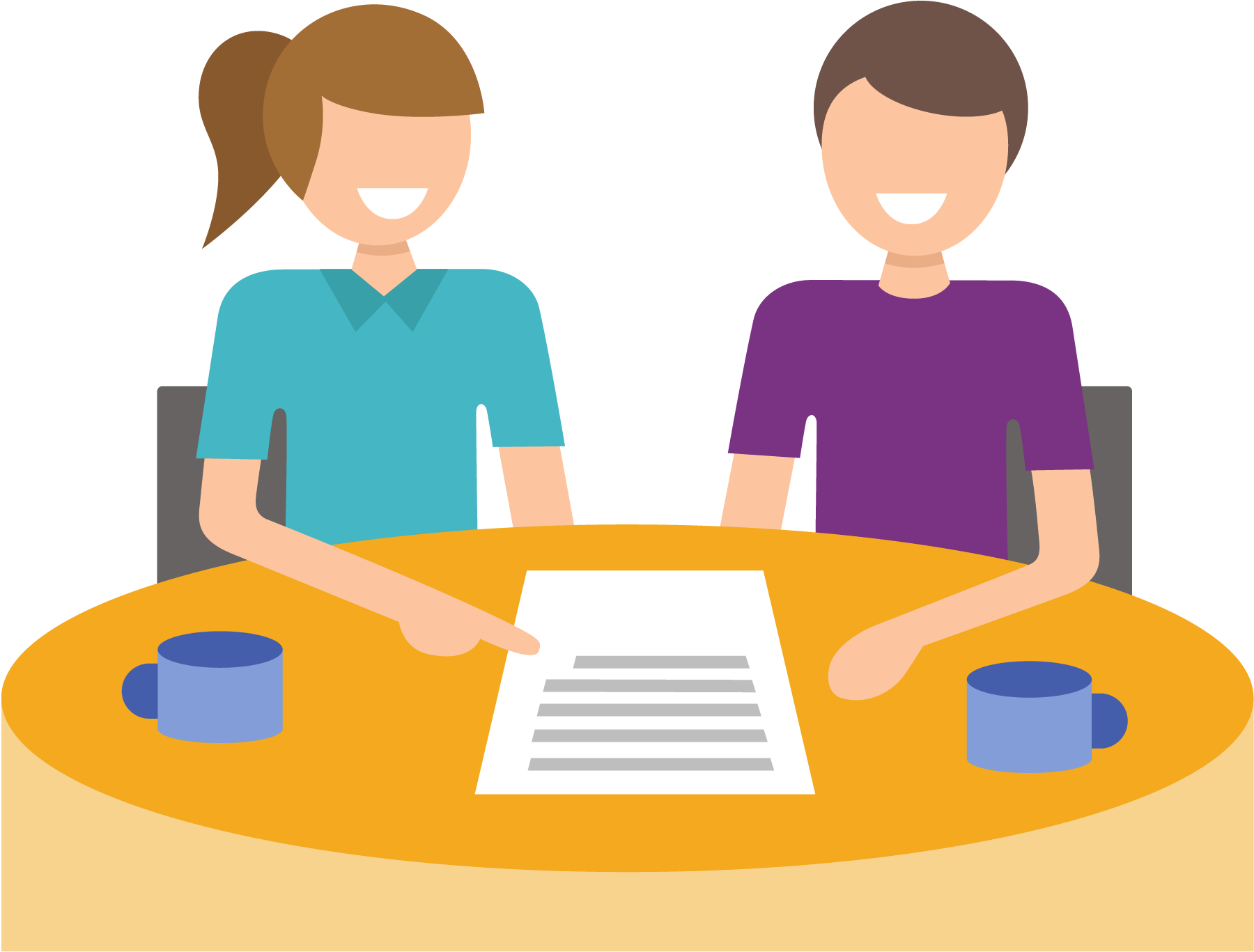 Illustration Of A 2 People At A Desk - Ndis Participant (1851x2251)