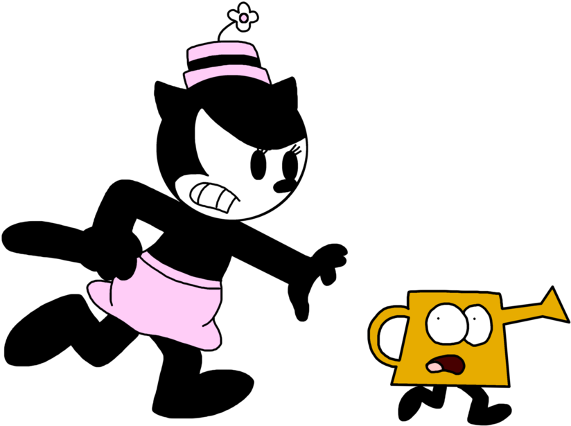 Ortensia Chases Her Watering Can By Marcospower1996 - Cartoon (894x894)