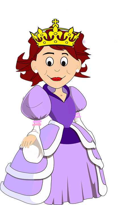 Purple Princess Cliparts - Animated Queen (433x720)