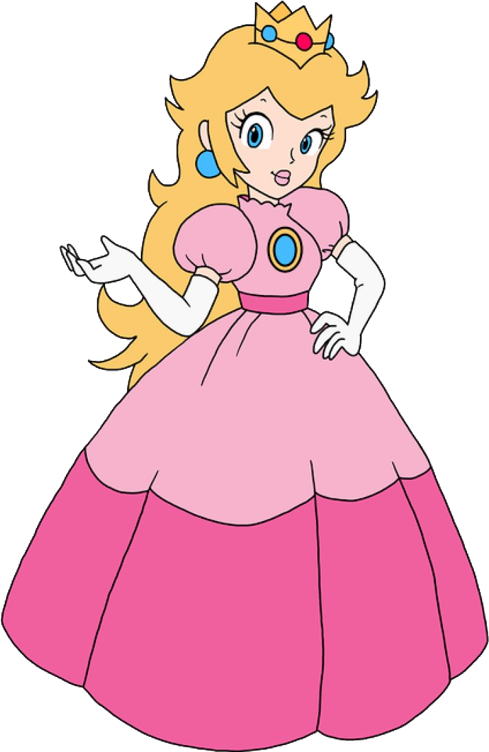 Princess Peach Clipart - Princess Peach Classic Dress (725x1103)